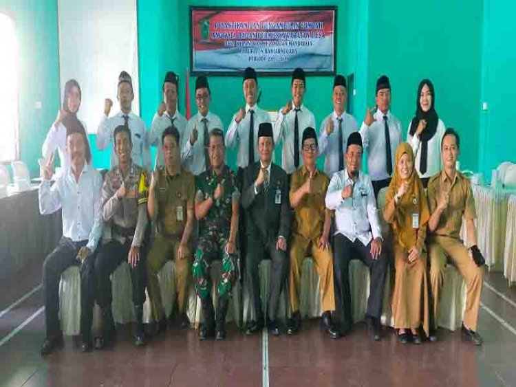 Danramil 07/Mandiraja Menghadiri Pelantikan Anggota BPD Desa Kebanaran 