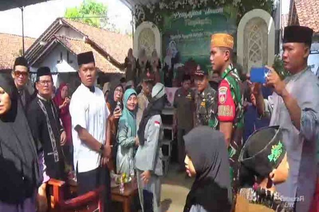 Danramil 07/Mandiraja Hadiri Pengajian Umum di Desa Kebanaran 