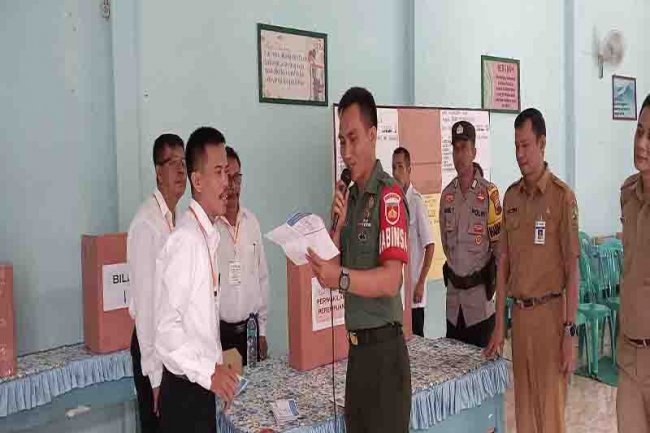 BABINSA SERMA EKO PRAYOTO BERSAMA BHABINKANTIBMAS  HADIRI PEMILIHAN ANGGOTA BPD DESA BINAAN