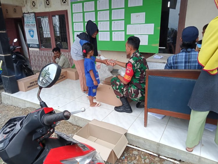 Koramil 07/Mandiraja Babinsa Melaksanakan Kegiatan Pendampingan Dan Pengawasan Penyaluran Bantuan Pangan dan stunting 