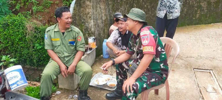 Wujud Sinergitas Babinsa Komsos Dengan Linmas Desa Mandiraja Kulon 