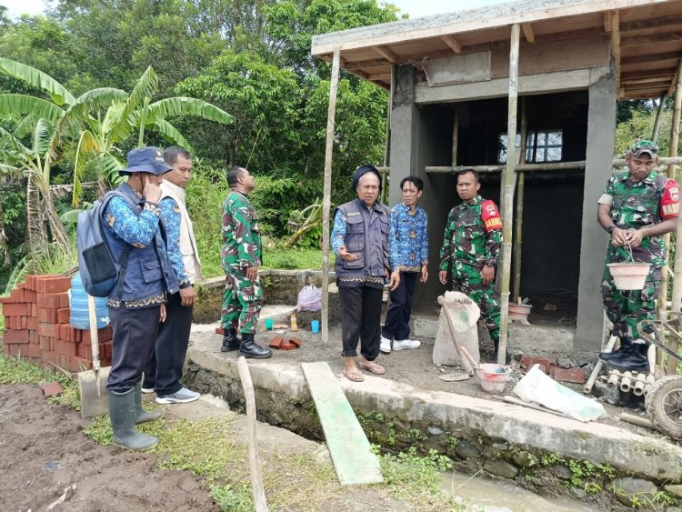 BERSAMA BADAN PENYULUH PERTANIAN  BABINSA KORAMIL 07 MANDIRAJA MONITORING PEMBANGUNAN RUMAH POMPA
